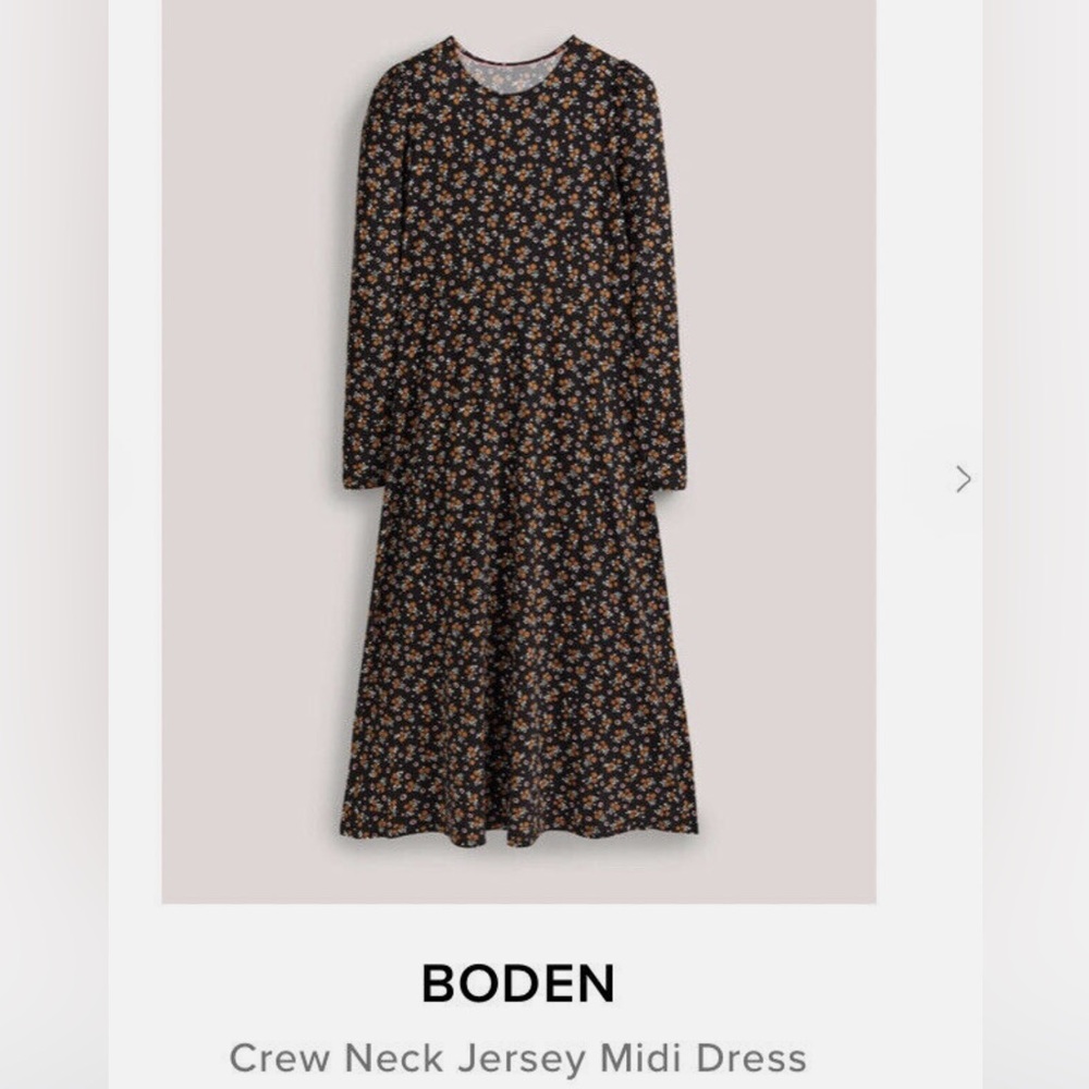 Boden Crew Neck Jersey Midi Dress - size US 16/18